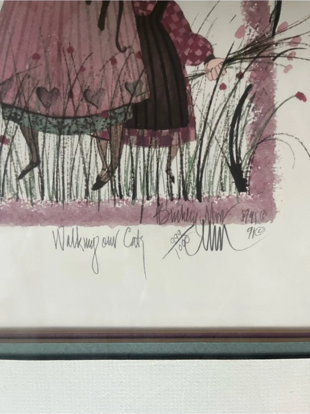 P. Buckley Moss print.  Walking our Cats